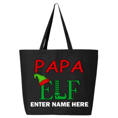 Personalize Papa Elf Custom Family Matching Christmas 25L Jumbo Tote