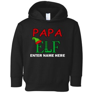 Personalize Papa Elf Custom Family Matching Christmas Toddler Hoodie