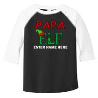 Personalize Papa Elf Custom Family Matching Christmas Toddler Fine Jersey T-Shirt