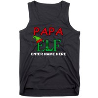 Personalize Papa Elf Custom Family Matching Christmas Tank Top