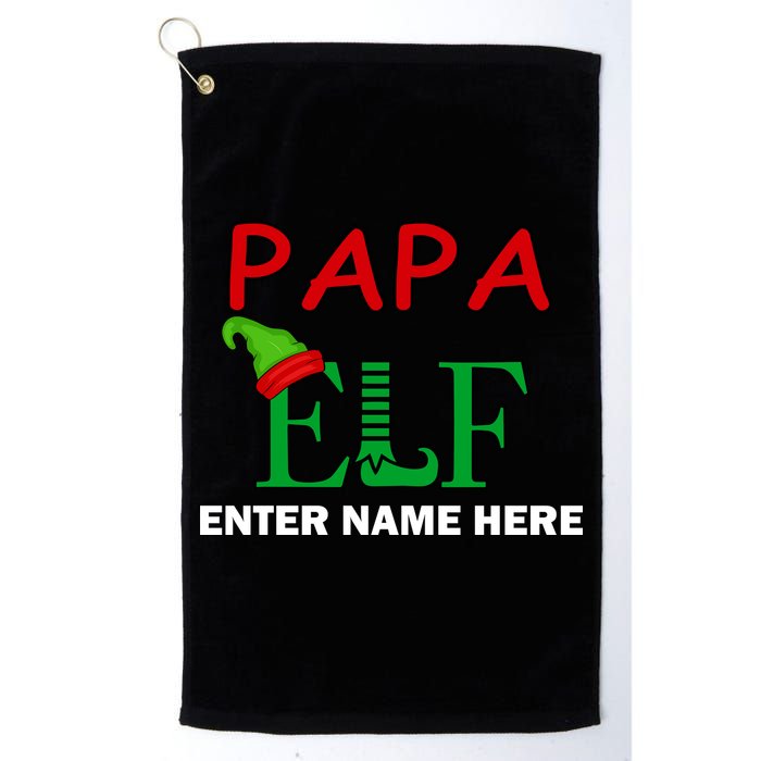 Personalize Papa Elf Custom Family Matching Christmas Golf Towel