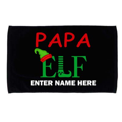 Personalize Papa Elf Custom Family Matching Christmas Microfiber Hand Towel