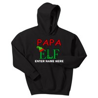 Personalize Papa Elf Custom Family Matching Christmas Kids Hoodie