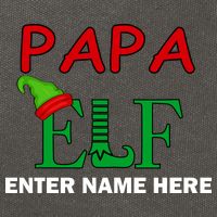 Personalize Papa Elf Custom Family Matching Christmas Cotton Canvas Backpack