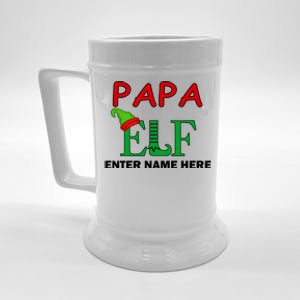 Personalize Papa Elf Custom Family Matching Christmas Beer Stein