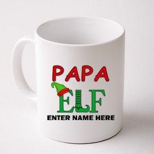 Personalize Papa Elf Custom Family Matching Christmas Coffee Mug