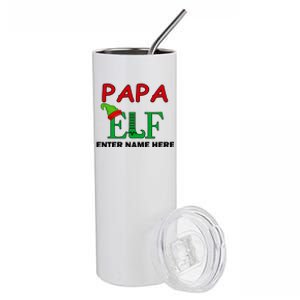 Personalize Papa Elf Custom Family Matching Christmas Stainless Steel Tumbler