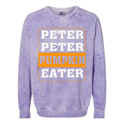 Peter Pumpkin Eater Halloween Costume Couple Colorblast Crewneck Sweatshirt