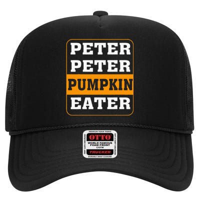 Peter Pumpkin Eater Halloween Costume Couple High Crown Mesh Back Trucker Hat