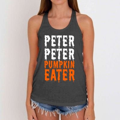 Peter Pumpkin Eater Halloween Costume Couple Great Gift Women's Knotted Racerback Tank