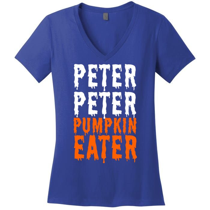 Peter Pumpkin Eater Halloween Costume Couple Great Gift Women's V-Neck T-Shirt