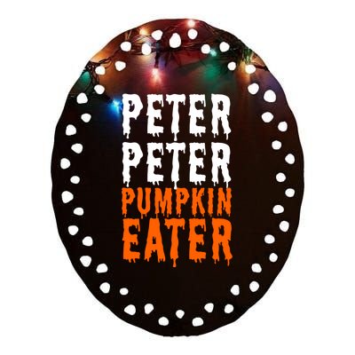 Peter Pumpkin Eater Halloween Costume Couple Great Gift Ceramic Oval Ornament