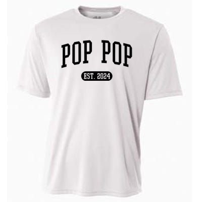 Pop Pop Est. 2024 Vintage Grandpa Cooling Performance Crew T-Shirt