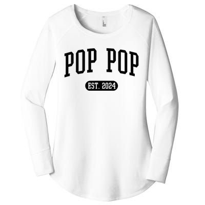 Pop Pop Est. 2024 Vintage Grandpa Women's Perfect Tri Tunic Long Sleeve Shirt