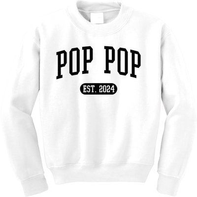 Pop Pop Est. 2024 Vintage Grandpa Kids Sweatshirt