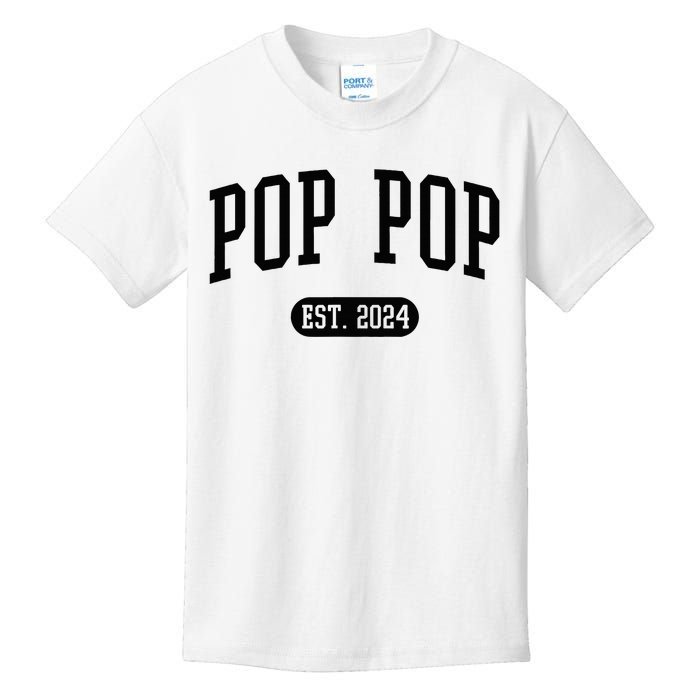 Pop Pop Est. 2024 Vintage Grandpa Kids T-Shirt