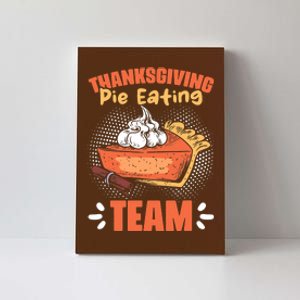 Pumpkin Pie Eating Whipped Cream Funny Boys Thanksgiving Canvas