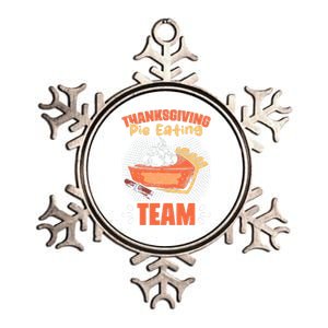 Pumpkin Pie Eating Whipped Cream Funny Boys Thanksgiving Metallic Star Ornament