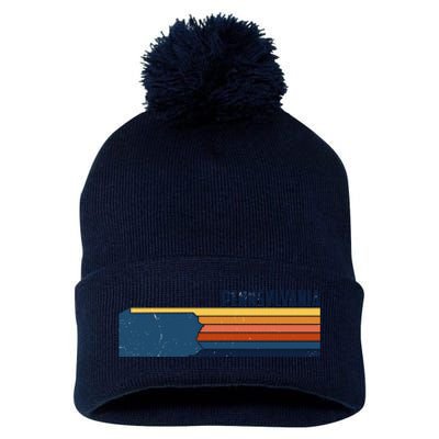 Retro Vintage Pennsylvania Pom Pom 12in Knit Beanie