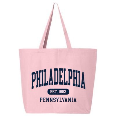Philadelphia PA Est 1871 Arched Varsity Text Philly 25L Jumbo Tote