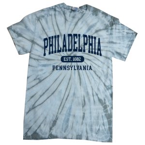 Philadelphia PA Est 1871 Arched Varsity Text Philly Tie-Dye T-Shirt