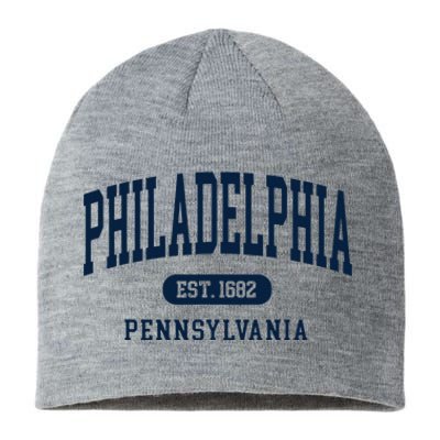 Philadelphia PA Est 1871 Arched Varsity Text Philly Sustainable Beanie