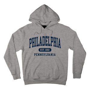 Philadelphia PA Est 1871 Arched Varsity Text Philly Tall Hoodie