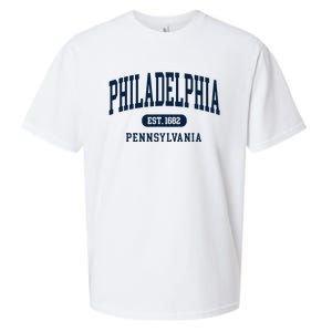 Philadelphia PA Est 1871 Arched Varsity Text Philly Sueded Cloud Jersey T-Shirt