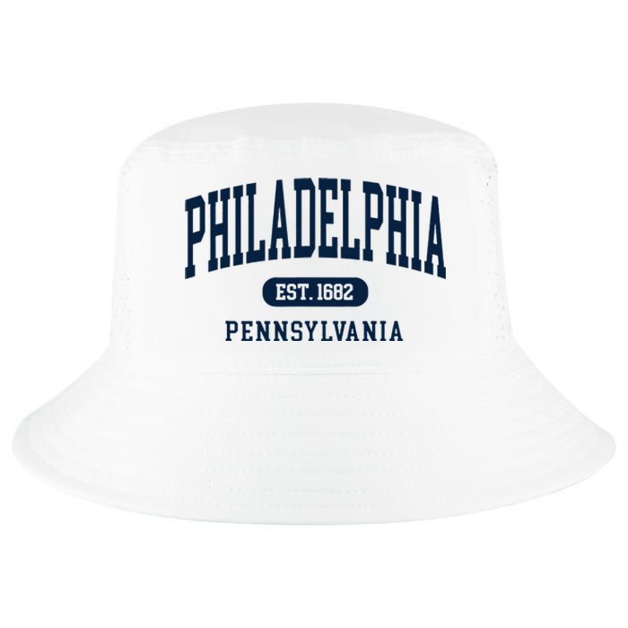 Philadelphia PA Est 1871 Arched Varsity Text Philly Cool Comfort Performance Bucket Hat