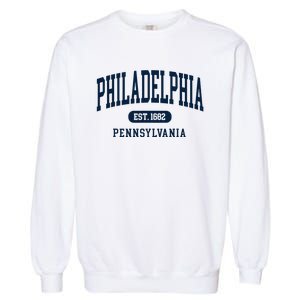 Philadelphia PA Est 1871 Arched Varsity Text Philly Garment-Dyed Sweatshirt