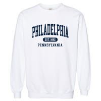 Philadelphia PA Est 1871 Arched Varsity Text Philly Garment-Dyed Sweatshirt