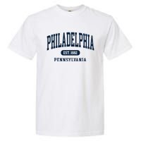 Philadelphia PA Est 1871 Arched Varsity Text Philly Garment-Dyed Heavyweight T-Shirt