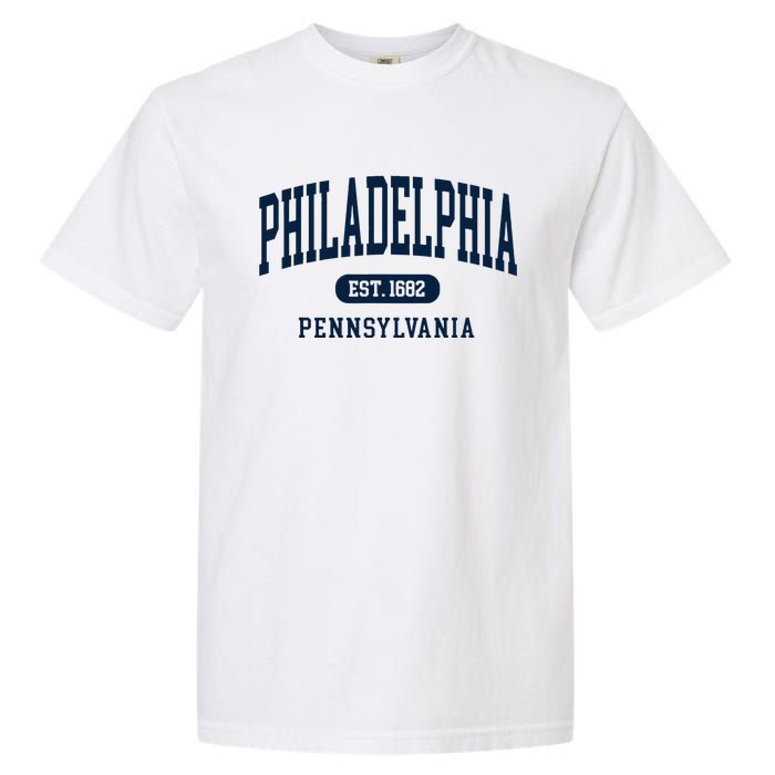 Philadelphia PA Est 1871 Arched Varsity Text Philly Garment-Dyed Heavyweight T-Shirt