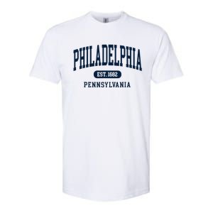 Philadelphia PA Est 1871 Arched Varsity Text Philly Softstyle CVC T-Shirt