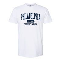 Philadelphia PA Est 1871 Arched Varsity Text Philly Softstyle CVC T-Shirt