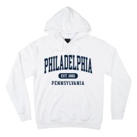 Philadelphia PA Est 1871 Arched Varsity Text Philly Hoodie