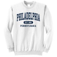 Philadelphia PA Est 1871 Arched Varsity Text Philly Sweatshirt