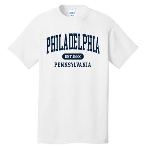 Philadelphia PA Est 1871 Arched Varsity Text Philly Tall T-Shirt