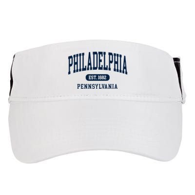Philadelphia PA Est 1871 Arched Varsity Text Philly Adult Drive Performance Visor
