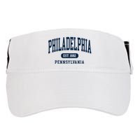Philadelphia PA Est 1871 Arched Varsity Text Philly Adult Drive Performance Visor