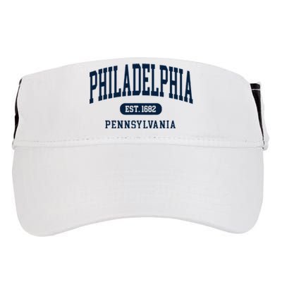 Philadelphia PA Est 1871 Arched Varsity Text Philly Adult Drive Performance Visor