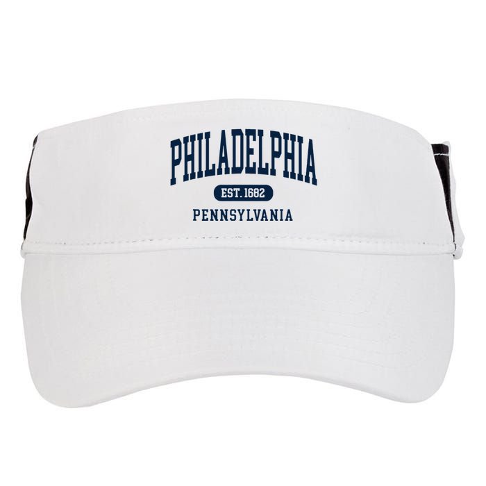 Philadelphia PA Est 1871 Arched Varsity Text Philly Adult Drive Performance Visor