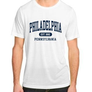 Philadelphia PA Est 1871 Arched Varsity Text Philly Adult ChromaSoft Performance T-Shirt