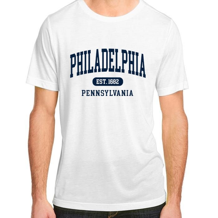 Philadelphia PA Est 1871 Arched Varsity Text Philly Adult ChromaSoft Performance T-Shirt