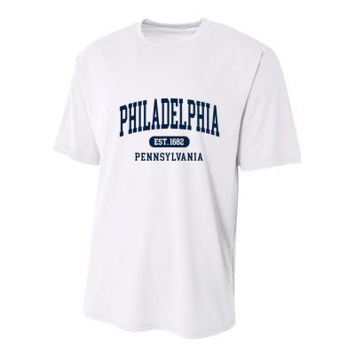 Philadelphia PA Est 1871 Arched Varsity Text Philly Youth Performance Sprint T-Shirt