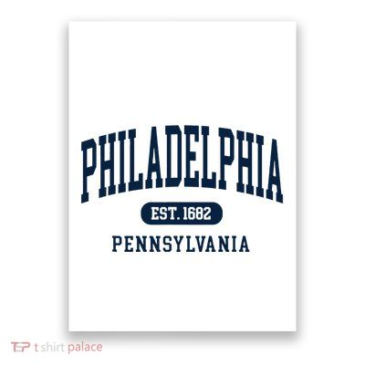Philadelphia PA Est 1871 Arched Varsity Text Philly Poster