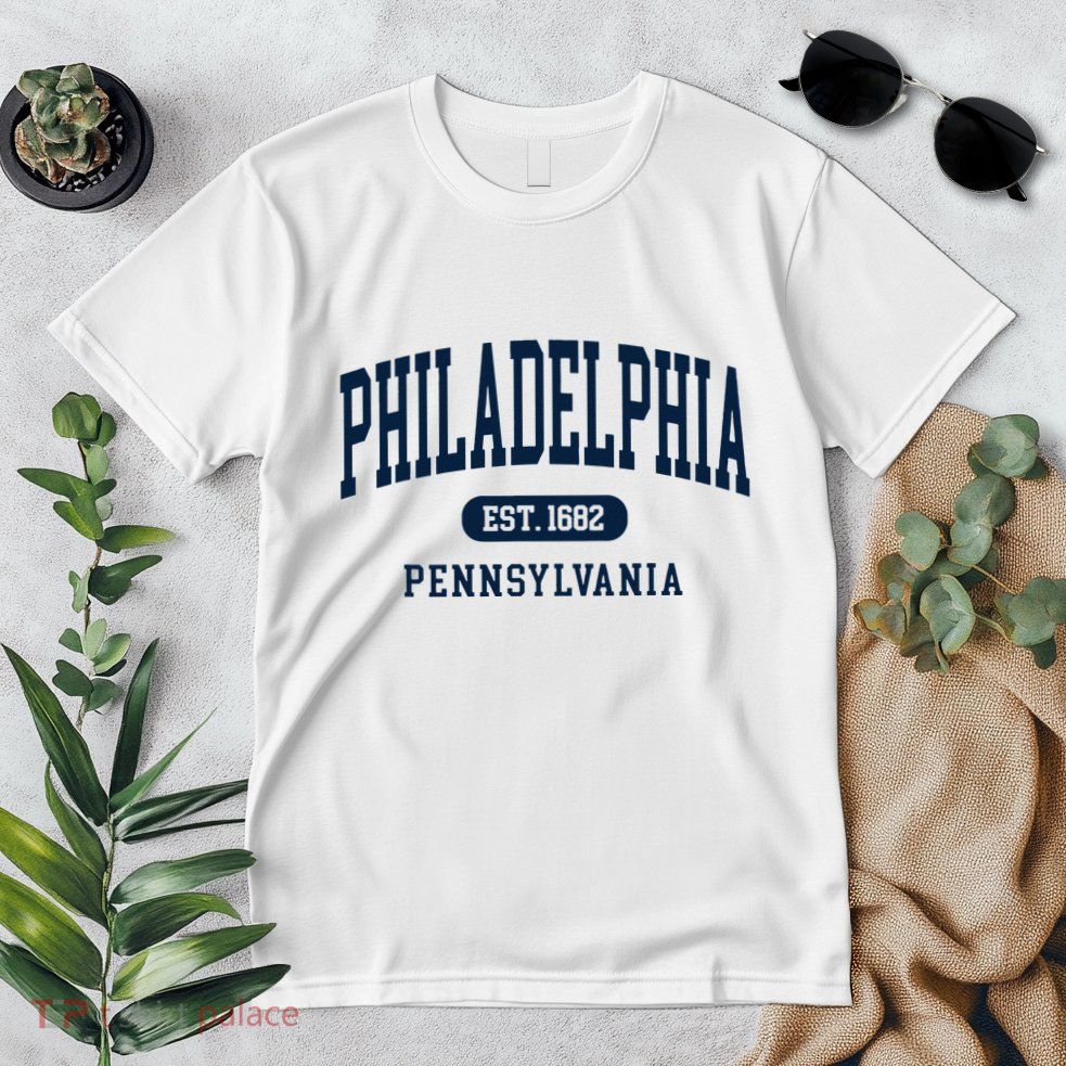 Philadelphia PA Est 1871 Arched Varsity Text Philly Premium T-Shirt