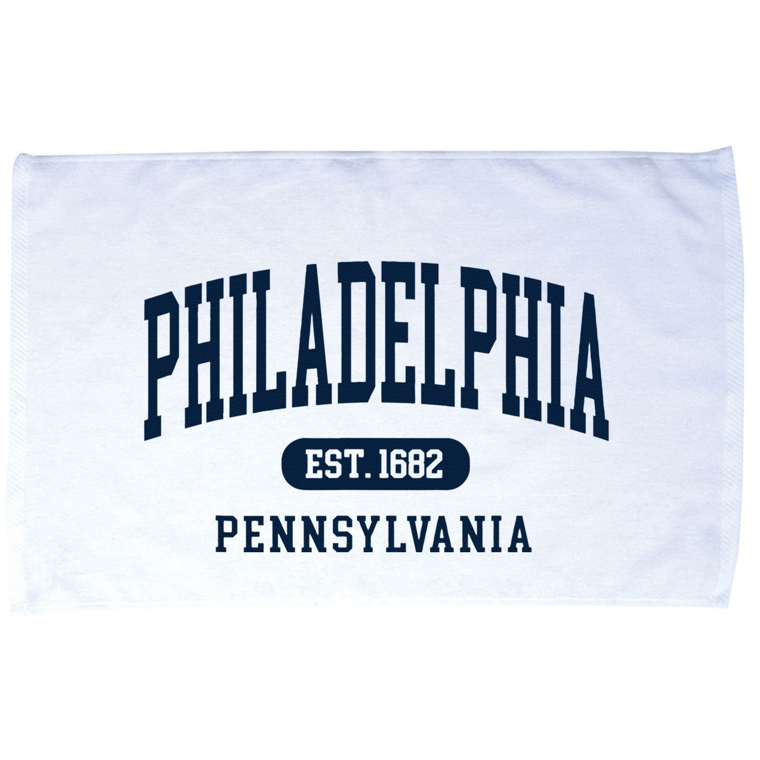 Philadelphia PA Est 1871 Arched Varsity Text Philly Microfiber Hand Towel