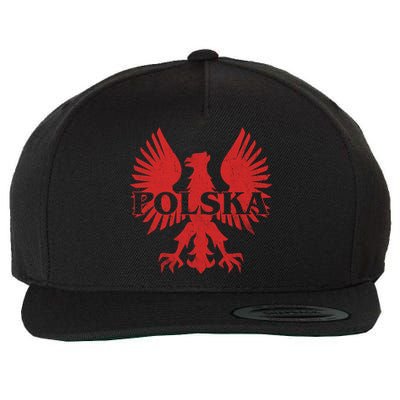 Polska Polish Eagle Funny Gift Wool Snapback Cap