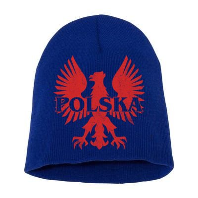 Polska Polish Eagle Funny Gift Short Acrylic Beanie